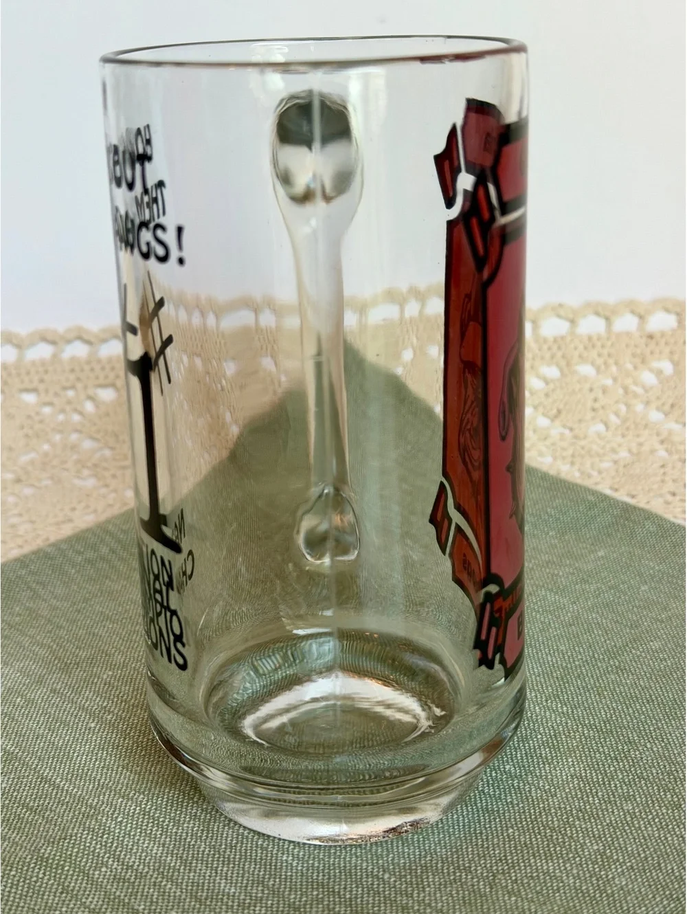 Vintage 1980 Georgia Bulldogs National Champions Glass Beer Mug UGA Dawgs